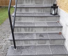 Jetbrændt Granit fliser på trappe